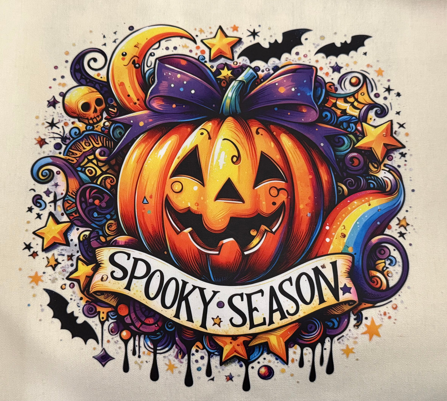 Canvas Halloween Themed Totes 15”x 15”