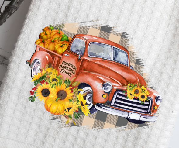 Pumpkin Paradise Farms Waffle Towel