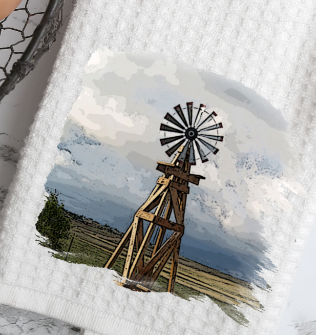 Windmill Waffle Towel