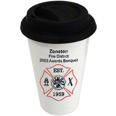 Ceramic Travel Cup w/ Silicone Lid