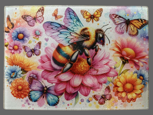 Colorful Bee Cutting Board