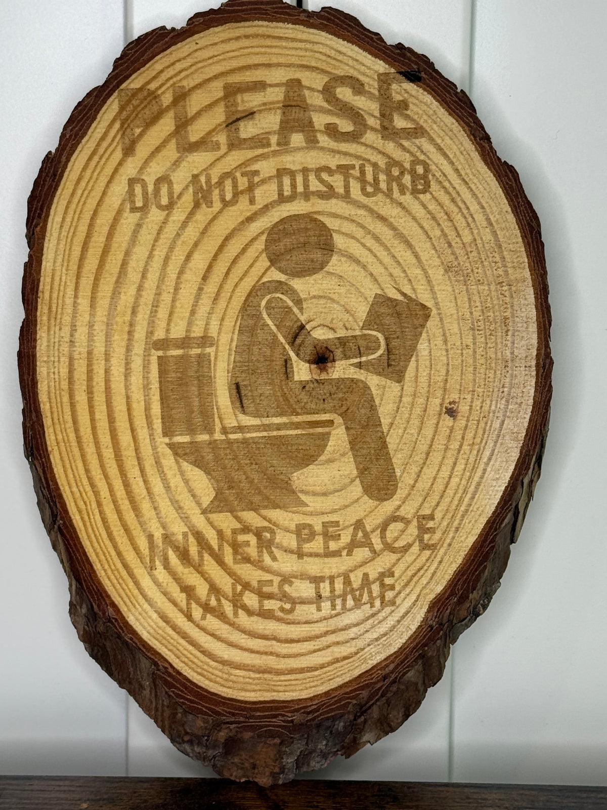 wooden do not disturb sign