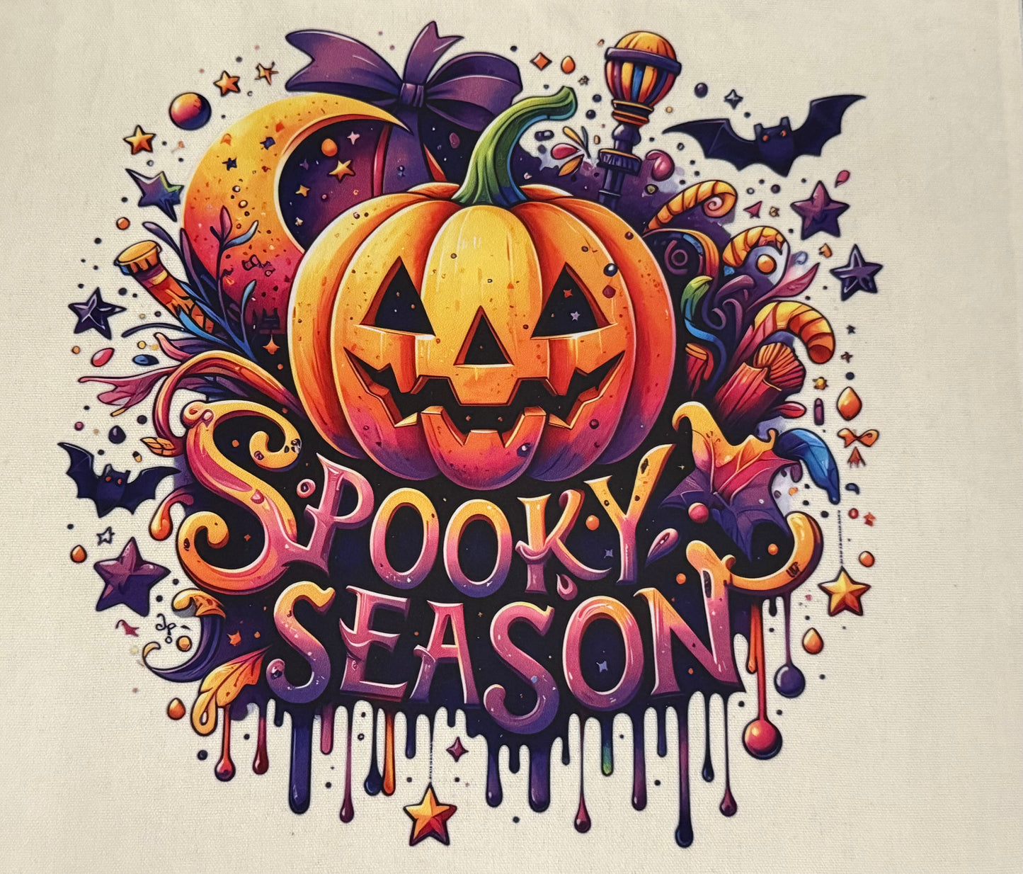 Canvas Halloween Themed Totes 15”x 15”