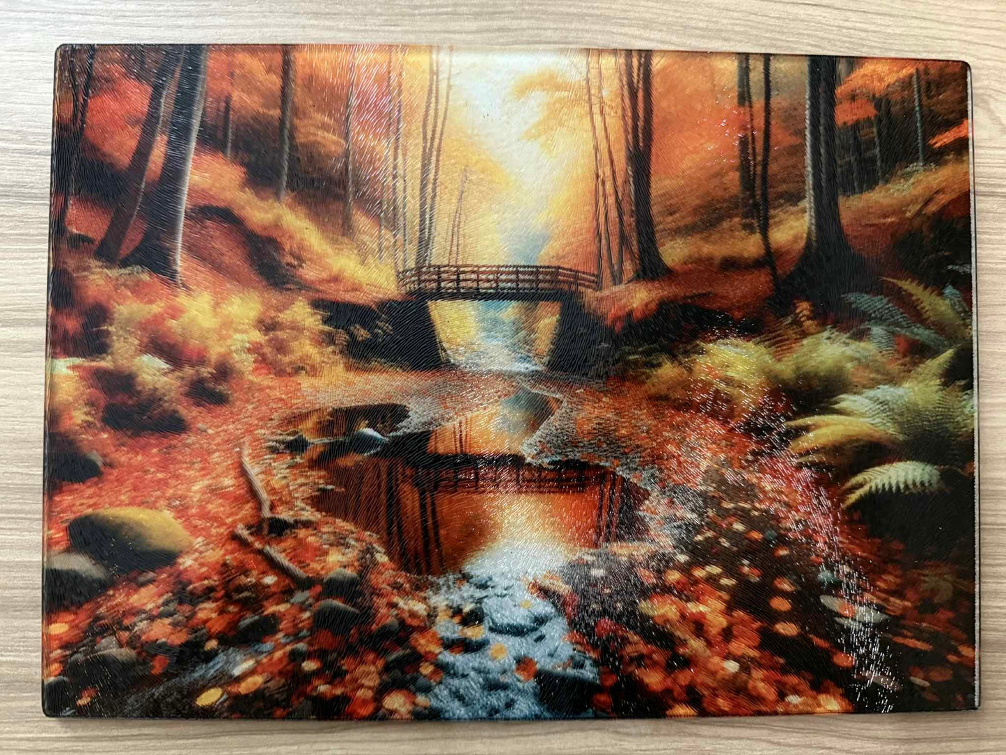 Autumn Creekside Cutting Board