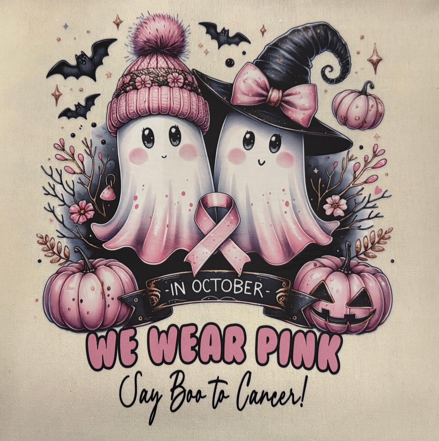 Canvas Halloween Themed Totes 15”x 15”