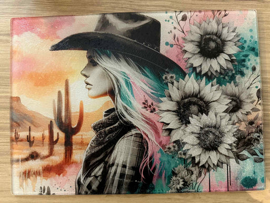 Cowgirl Cutting Board