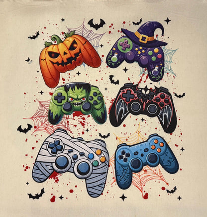 Canvas Halloween Themed Totes 15”x 15”