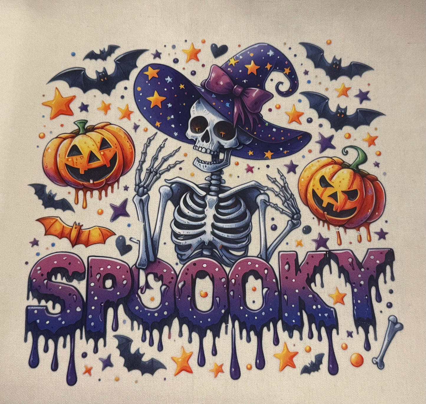 Canvas Halloween Themed Totes 15”x 15”