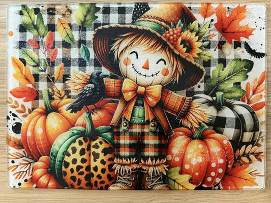 Happy Scarecrow Cutting Board