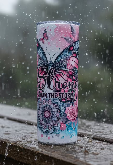 Stronger Than The Storm Sublimated Tumbler