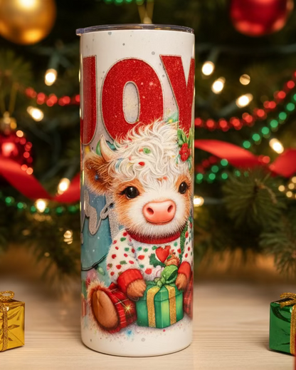 Mooey Christmas Cow Sublimated Tumbler