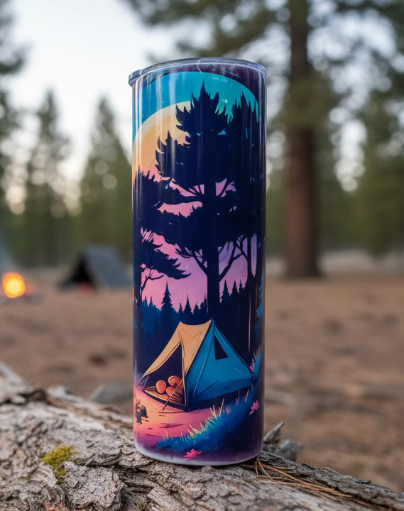 Camping Themed Sublimated Tumbler