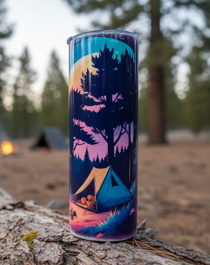 Camping Themed Sublimated Tumbler