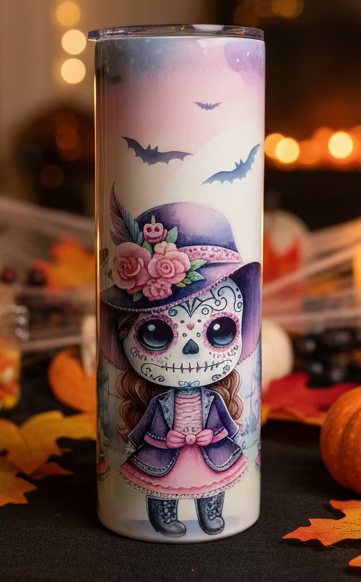 Cute Skeletons Dressed To Party Sublimated Tumbler