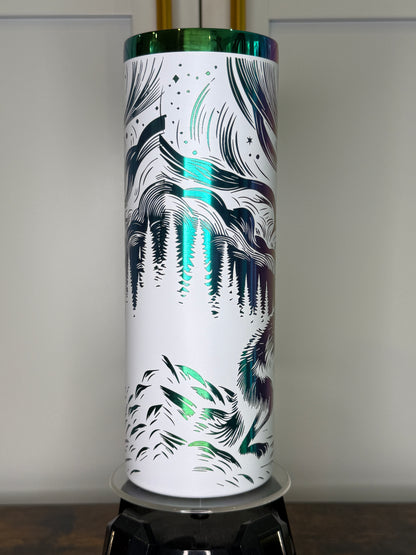 20 oz Skinny Mountain Aurora Tumbler