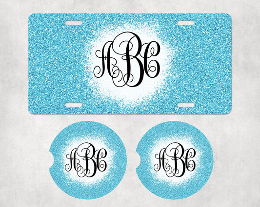 001 License Plate Car Coaster Set