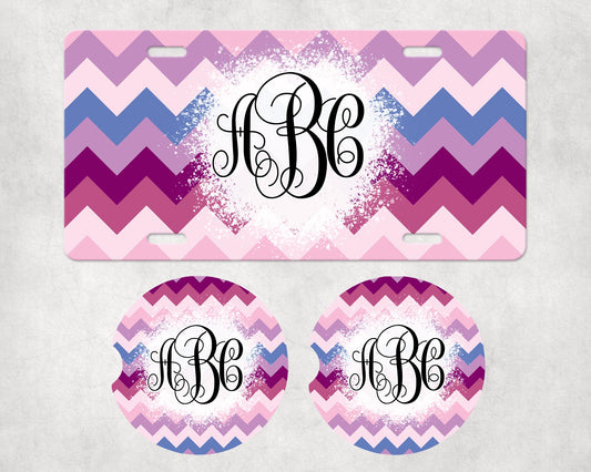 019 License Plate Car Coaster Set