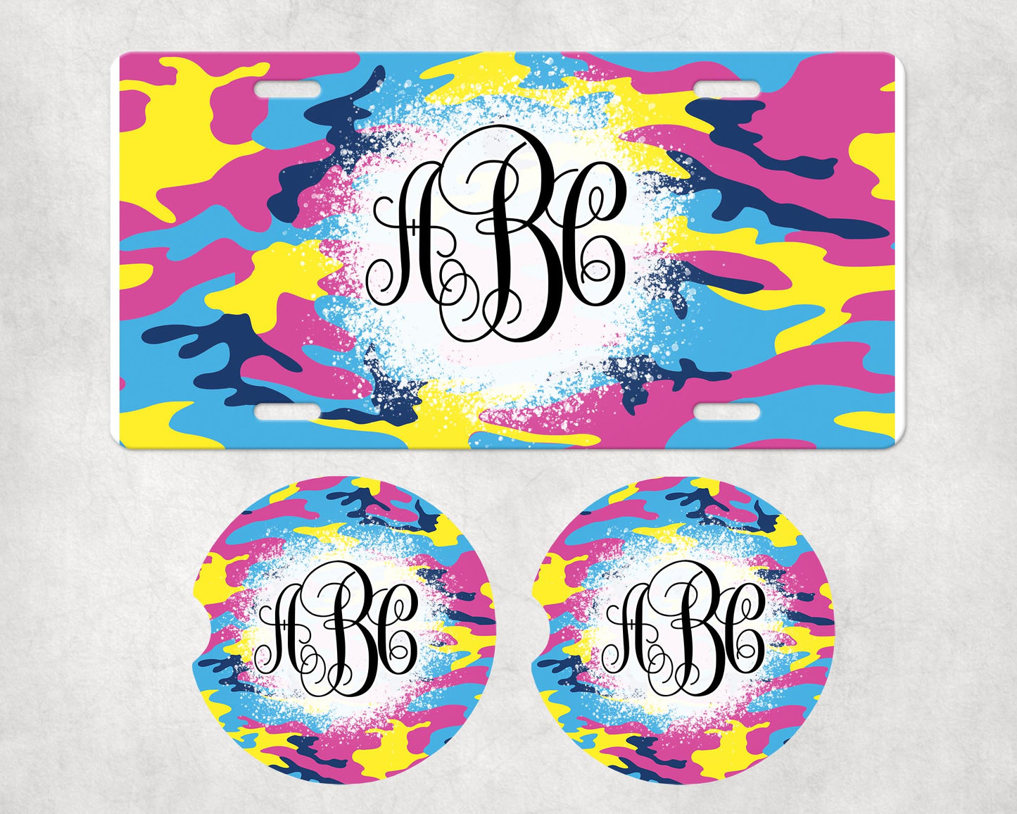 023 License Plate Car Coaster Set