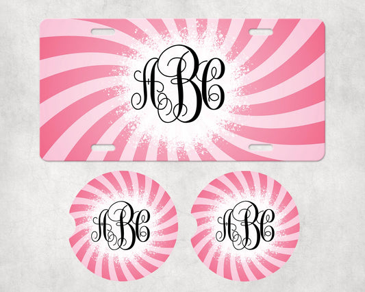 028 License Plate Car Coaster Set