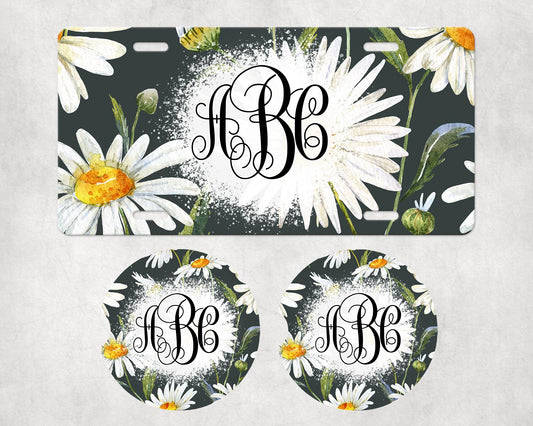 033 License Plate Car Coaster Set