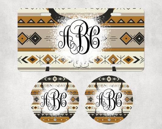 037 License Plate Car Coaster Set