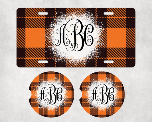 038 License Plate Car Coaster Set