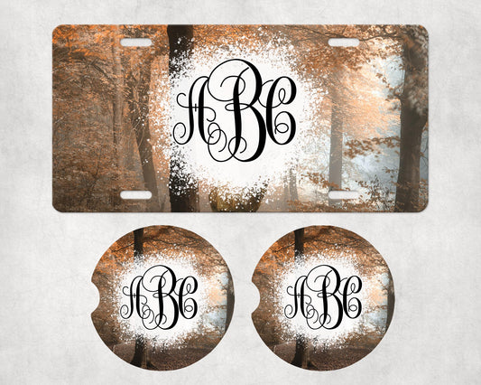 040 License Plate Car Coaster Set