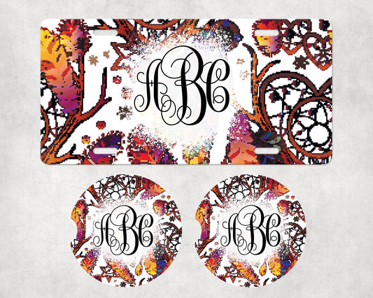 041 License Plate Car Coaster Set