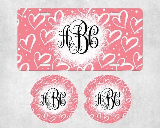 042 License Plate Car Coaster Set