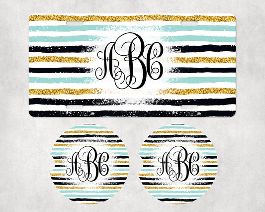 045 License Plate Car Coaster Set