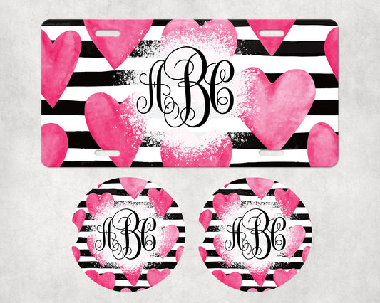 046 License Plate Car Coaster Set