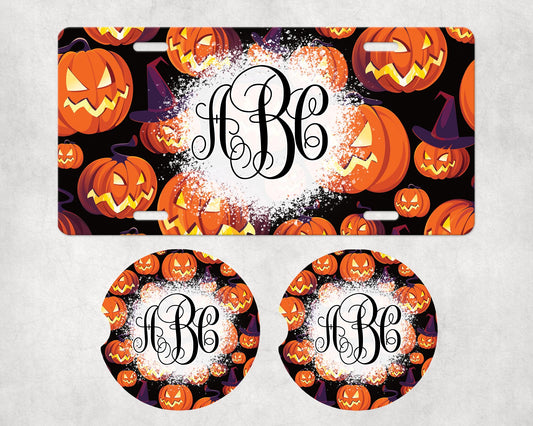 047 License Plate Car Coaster Set