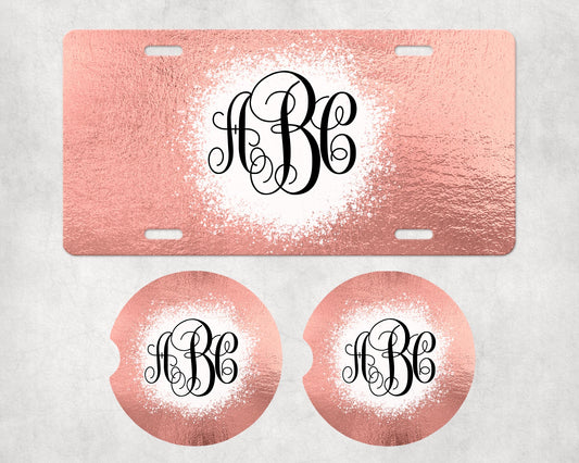 048 License Plate Car Coaster Set