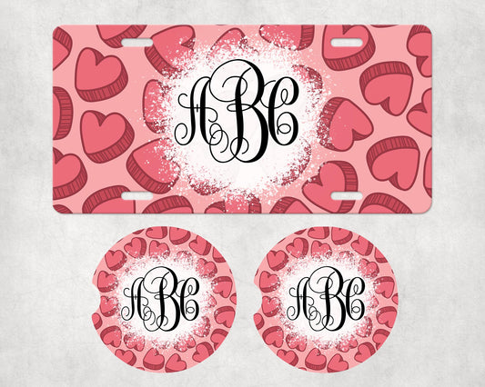 054 License Plate Car Coaster Set
