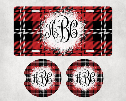 067 License Plate Car Coaster Set