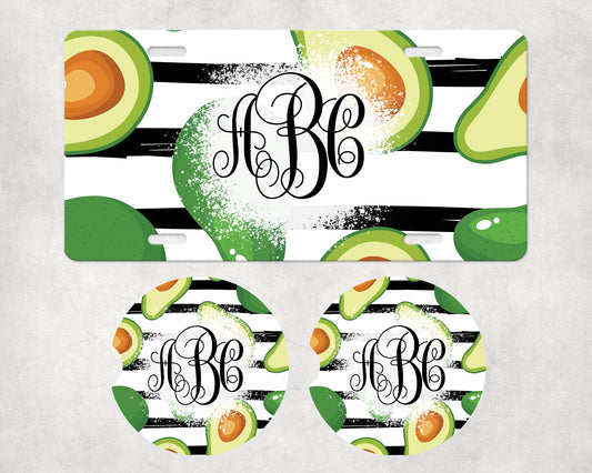 068 License Plate Car Coaster Set