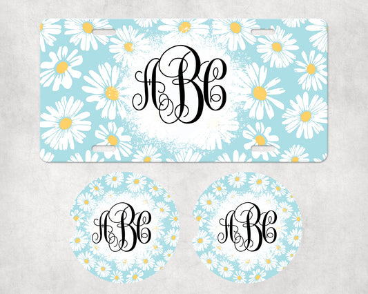070 License Plate Car Coaster Set