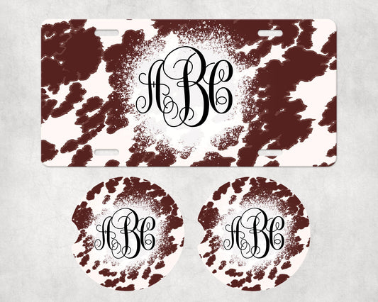 072 License Plate Car Coaster Set