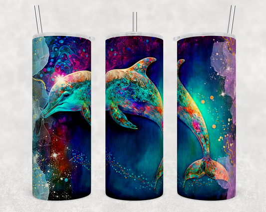 JT018 Inked Dolphin Sublimated Tumbler