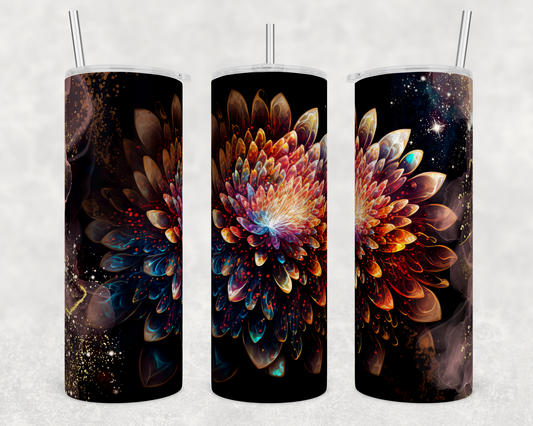 JT021 Inked Flower Sublimated Tumbler