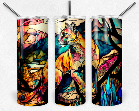 JT013 Glass Lion Sublimated Tumbler