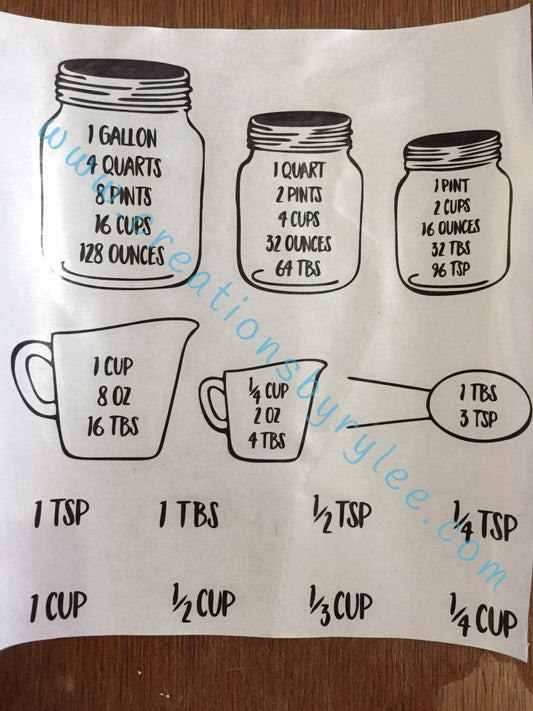 Mason Jar Measurement Conversions