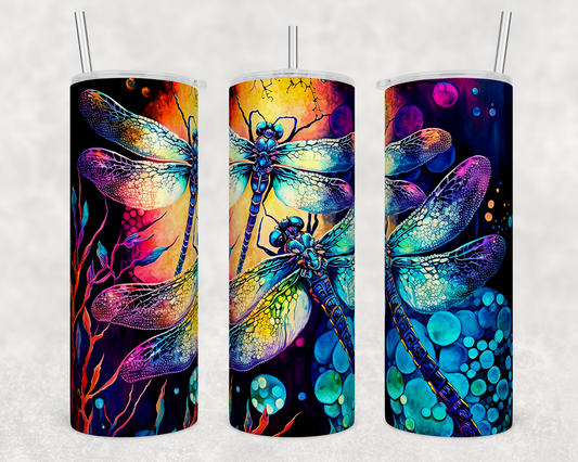 JT019 Inked Dragonflies Sublimated Tumbler