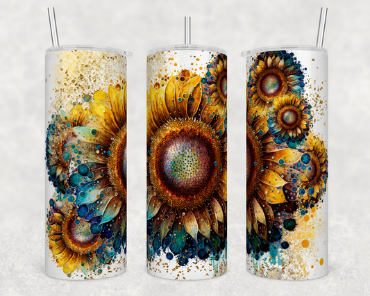 JT025 Inked Sunflower Sublimated Tumbler